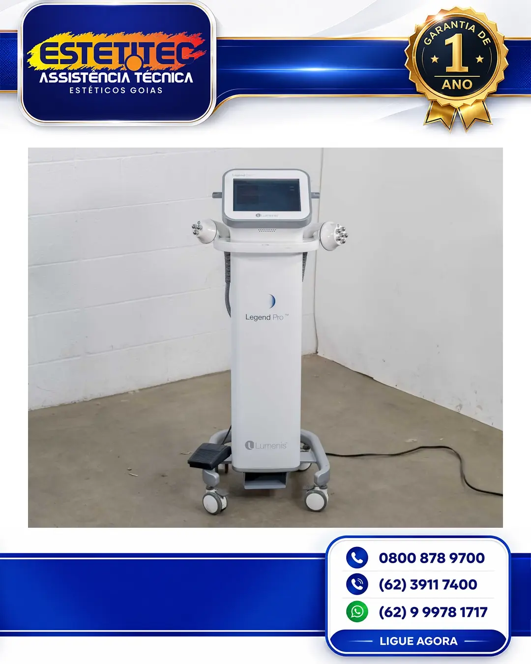 CONSERTO DE LUMENIS LEGEND PRO NO BRASIL