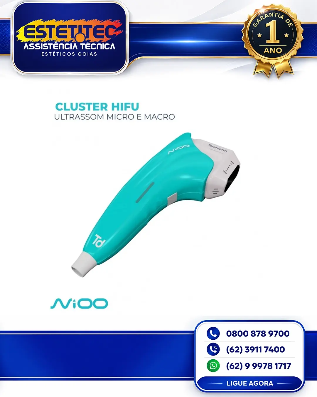 CONSERTO TONEDERM NIOO HIFU BRASIL