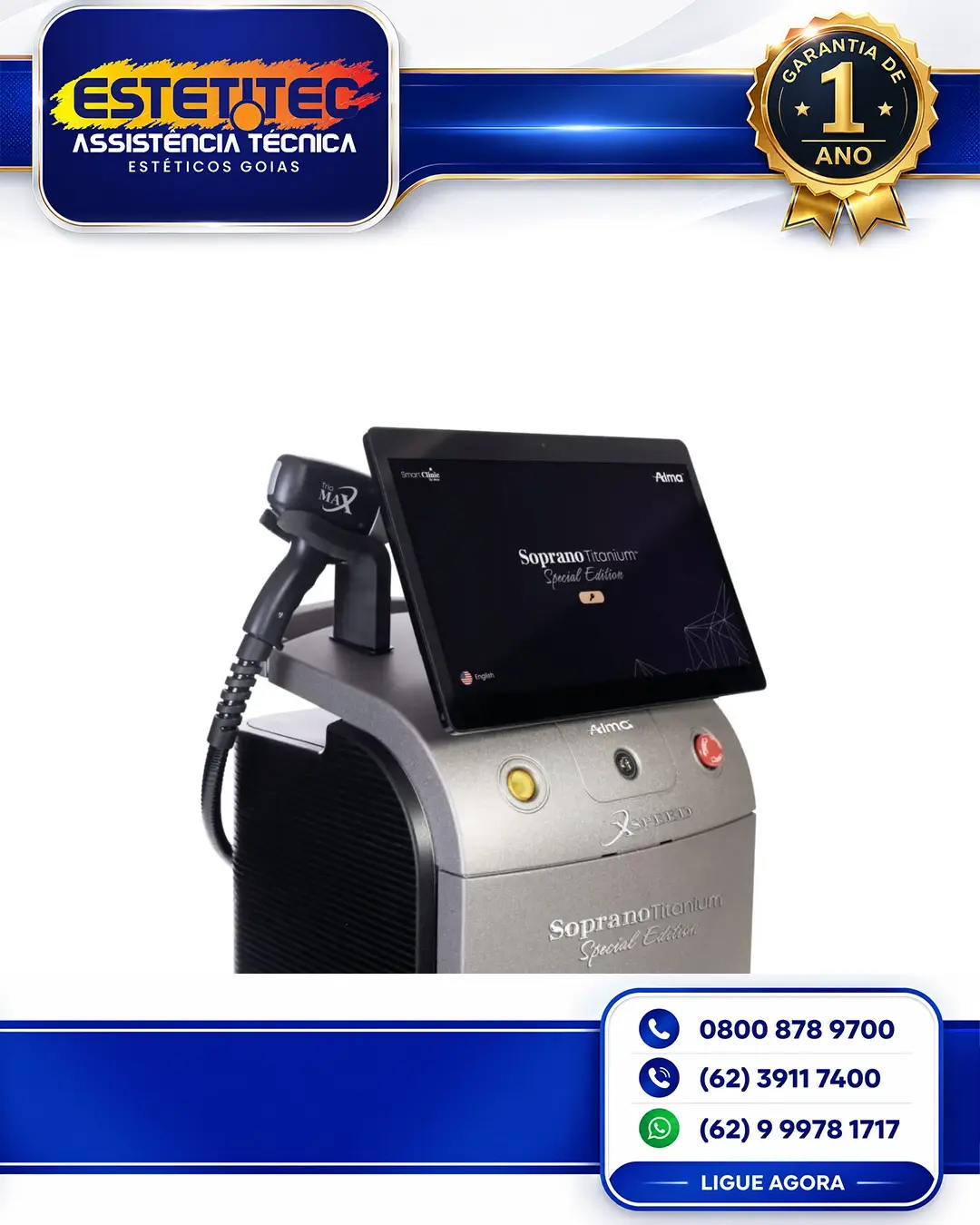 ESPECIALIZADA ALMA LASER SOPRANO TITANIUM SPECIAL EDITION MATO GROSSO DO SUL