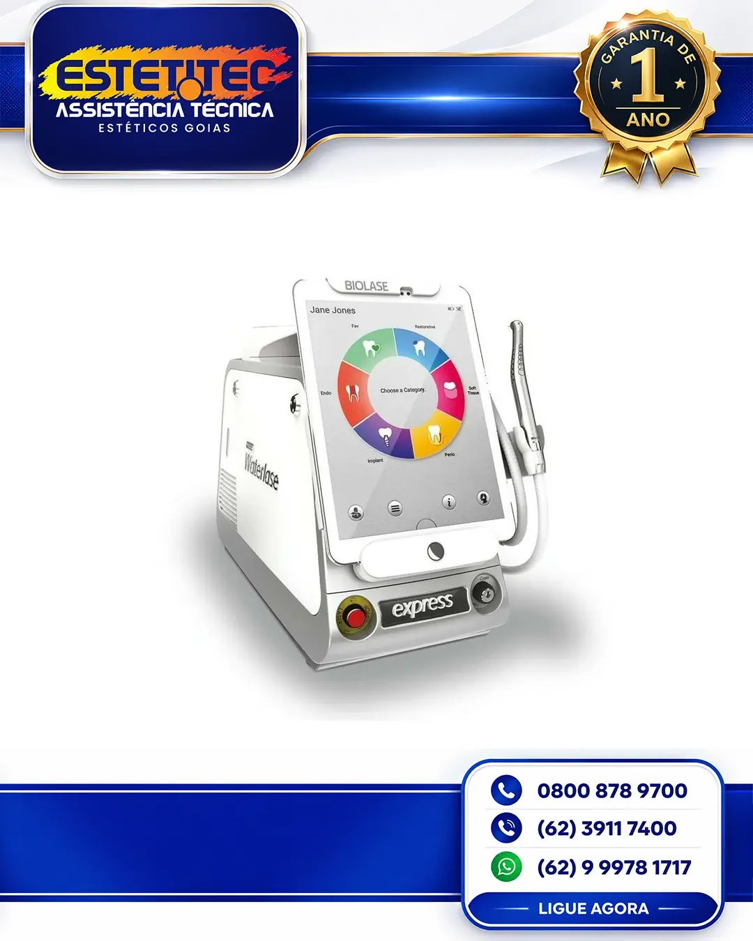 ESPECIALIZADA BIOLASE WATERLASE EXPRESS GOIÂNIA