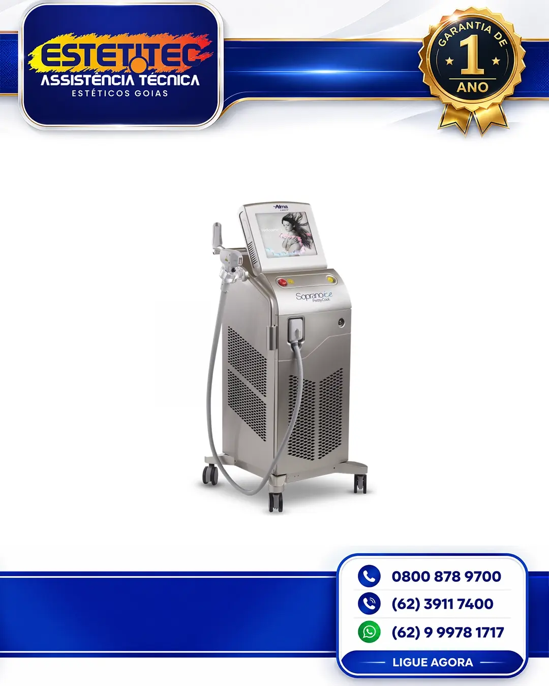 MANUTENÇÃO ESPECIALIZADA ALMA LASER SOPRANO ICE NO BRASIL