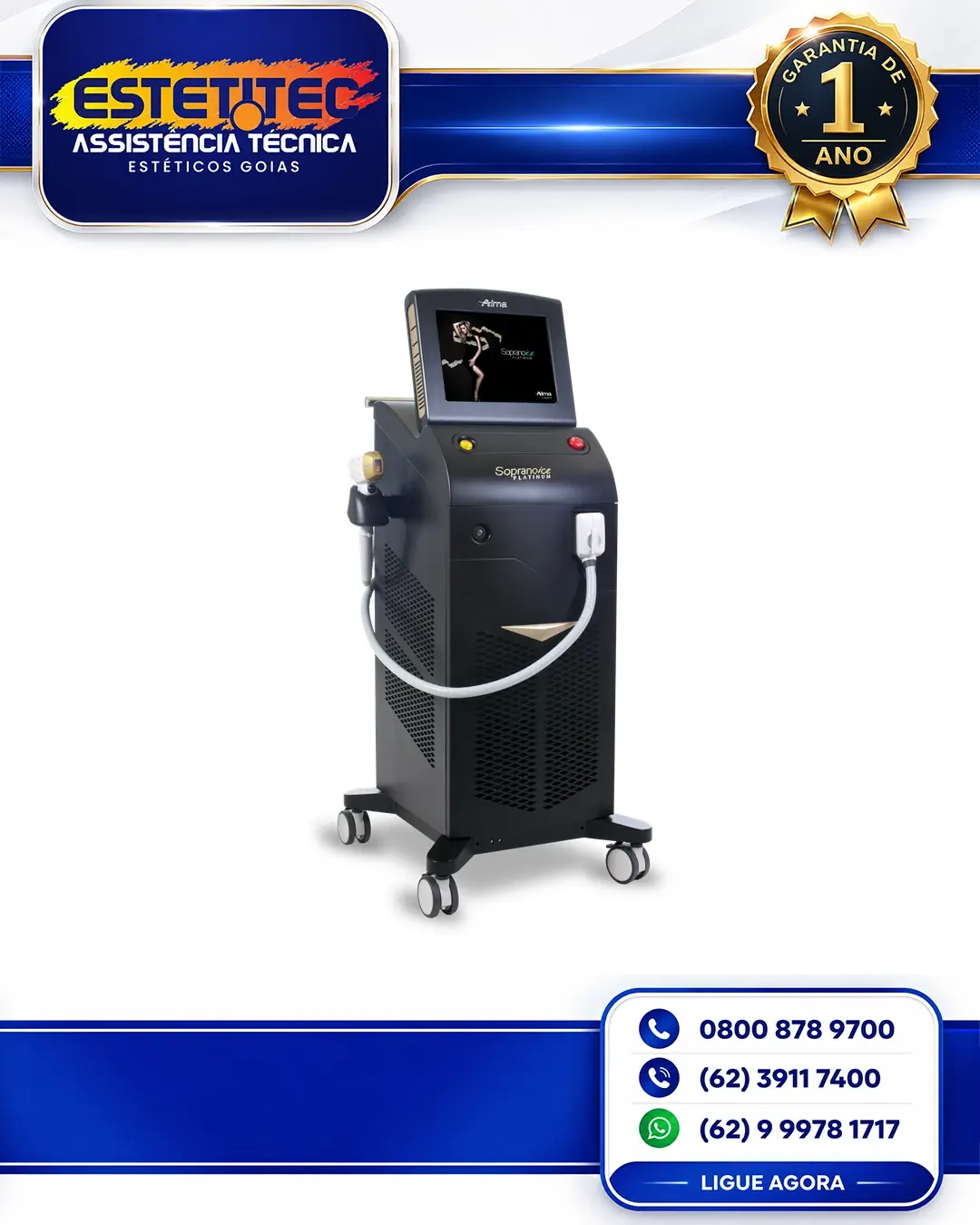 MANUTENÇÃO ESPECIALIZADA ALMA LASER SOPRANO ICE PLATINUM RIO DE JANEIRO