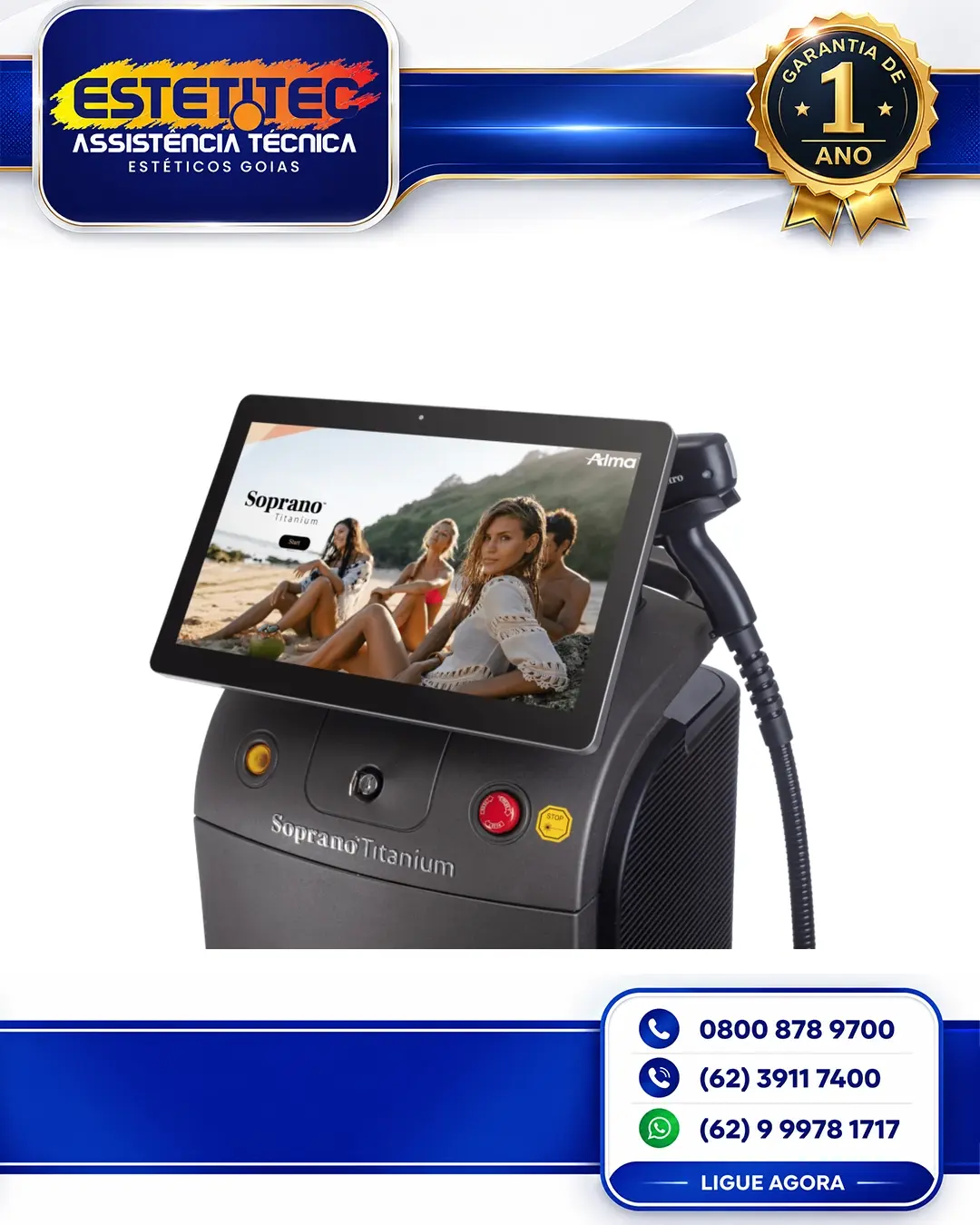 MANUTENÇÃO PREVENTIVA ALMA LASER SOPRANO TITANIUM BLAZE SANTA CATARINA
