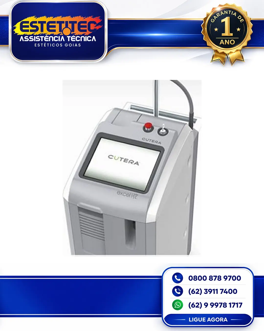 REPARO CUTERA EXCEL HR NO BRASIL