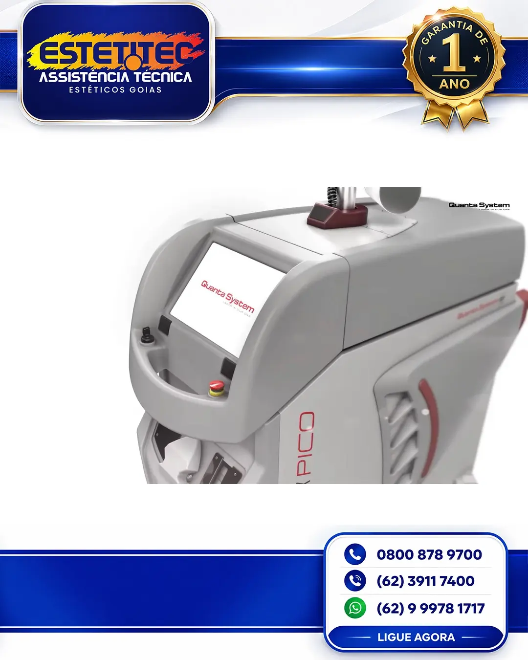 REPARO QUANTA SYSTEM DISCOVERY PICO EVO SANTA CATARINA