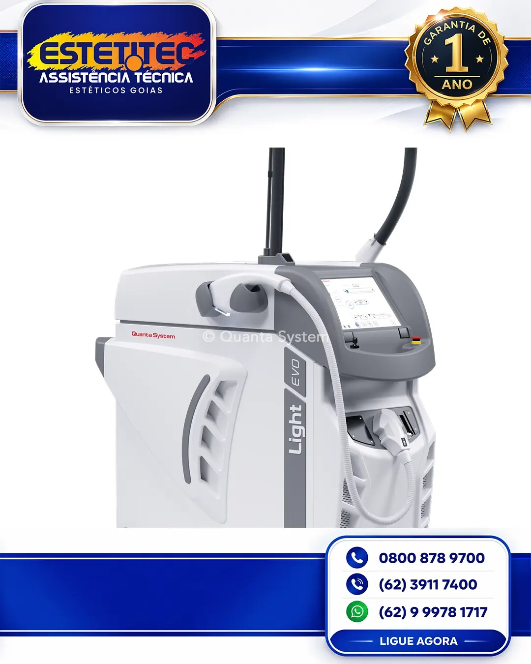 REPARO QUANTA SYSTEM LIGHT EVO BRASIL