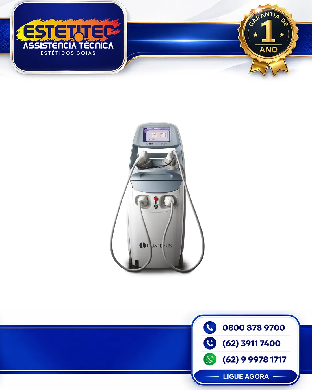 SUPORTE TÉCNICO LUMENIS LIGHTSHEER DUET SANTA CATARINA